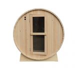 RGX-4-Persons-Traditional-Indoor-and-Outdoor-Hemlock-Dry-Wet-Wooden-Barrel-Sauna-Room-Equipped-with-Harvia-Sauna-Electrical-Heater-and-Sauna-Stove-0-0