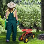 Red-Rolling-Garden-Cart-Work-Seat-W-Heavy-Duty-Tool-Tray-Gardening-Plan-0-1