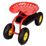 Red-Rolling-Garden-Cart-Work-Seat-W-Heavy-Duty-Tool-Tray-Gardening-Plan-0