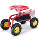 Rolling-Garden-Cart-Work-Seat-With-Tool-Tray-Gardening-Planting-Wagon-Cart-Outdoor-Patio-Lawn-Yard-Utility-Buggy-Scooter-Wheelbarrow-Heavy-Duty-Durable-Steel-Tube-Frame-Adjustable-Seat-Height-0