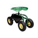 Rolling-Garden-Cart-Work-Seat-with-Heavy-Duty-Tool-Tray-Gardening-Planting-Green-0