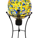 Russco-III-GD132215-Yellow-Glass-Solar-Gazing-Ball-LED-Insert-and-Wire-St-8-Inch-0
