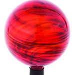 Russco-III-GD137180-Glass-Gazing-Ball-10-Red-Swirl-0