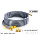 SHINESTAR-24-feet-Natural-Gas-Hose-with-38-Male-Flare-Quick-ConnectDisconnect-for-BBQ-Gas-Grill-50000-BTU-Fits-Low-Pressure-Appliance-with-38-Female-Flare-Fitting-CSA-Certified-0-0
