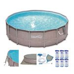SUMMER-WAVES-Elite-16-x-48-Above-Ground-Frame-Pool-Set-6-Coleman-Filter-Replacement-Cartridges-0