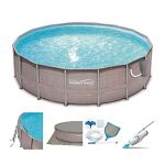 SUMMER-WAVES-Elite-18-x-48-Above-Ground-Frame-Pool-Set-Kokido-Electric-Cleaner-0