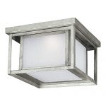 Sea-Gull-Lighting-79039EN-57-Hunnington-Two-Light-Outdoor-Flush-Mount-Ceiling-Light-with-Etched-Seeded-Glass-Panels-Weathered-Pewter-Finish-0
