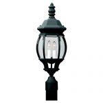Sea-Gull-Lighting-82200-12-Outdoor-Post-Mount-with-Clear-Beveled-Glass-Shades-Black-Finish-0