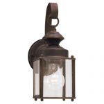Sea-Gull-Lighting-8257-12-Jamestowne-One-Light-Post-Lantern-with-Clear-Beveled-Glass-17-H-Black-0