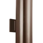 Sea-Gull-Lighting-8313902EN3-10-Outdoor-Cylinders-Wall-Sconce-2-Light-LED-19-Total-Watts-Bronze-0