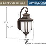 Sea-Gull-Lighting-8836302EN-71-Childress-Two-Light-Outdoor-Wall-Lantern-with-Glass-Panels-Antique-Bronze-Finish-0