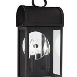 Sea-Gull-Lighting-Conroe-Two-Light-Outdoor-Wall-Lantern-Black-0