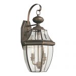Sea-Gull-Lighting-Lancaster-Two-Light-Outdoor-Wall-Lantern-with-Clear-Curved-Beveled-Glass-Panels-0