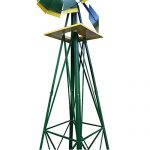 Smartxchoices-8-Wind-mill-Wind-Spinners-Ornamental-Garden-Decoration-Weather-Vane-WeatherRust-Resistant-8ft-Green-0