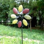 Solar-Wind-Spinner-7-Foot-Tricolor-Multi-Color-LED-Lighting-by-Solar-Powered-Glass-Ball-Perfect-Gardening-Gift-Amongst-Wind-Spinners-and-Windmills-Yard-Art-with-Kinetic-Dual-Direction-Spinning-0-0