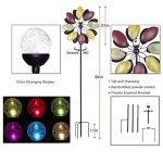 Solar-Wind-Spinner-7-Foot-Tricolor-Multi-Color-LED-Lighting-by-Solar-Powered-Glass-Ball-Perfect-Gardening-Gift-Amongst-Wind-Spinners-and-Windmills-Yard-Art-with-Kinetic-Dual-Direction-Spinning-0-1