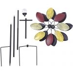 Solar-Wind-Spinner-7-Foot-Tricolor-Multi-Color-LED-Lighting-by-Solar-Powered-Glass-Ball-Perfect-Gardening-Gift-Amongst-Wind-Spinners-and-Windmills-Yard-Art-with-Kinetic-Dual-Direction-Spinning-0-2