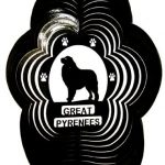 Stainless-Steel-Wind-Spinner-12-Animal-Dog-Breed-Great-Pyrenees-Black-Starlight-0