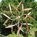 Stanwood-Wind-Sculpture-Large-Kinetic-Copper-Dual-Spinner-Dancing-Willow-Leaves-Jumbo-Version-3-ft-Across-9-ft-Tall-0-0