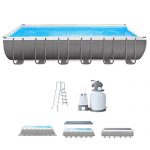 Steel-Frame-Pool-With-Filter-Pump-24-FT-Rectangular-Above-Ground-Swimming-Pool-Sand-Filter-With-Pool-Ladder-Ground-Cloth-And-Cover-Sturdy-Durable-Innovative-Frame-Debris-Cover-And-eBook-By-NAKSHOP-0