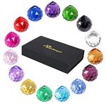SunAngel-Multi-color-Glass-Crystal-Ball-Prisms-Pendant-Feng-Shui-Suncatcher-Decorating-Hanging-Faceted-Prism-Balls-for-Feng-ShuiDivination-or-WeddingHomeOffice-Decoration-30mm-Pack-of-15-0