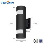 TENGXIN-Outdoor-Wall-Lamp-Modern-Wall-Sconce-Outdoor-Light-Fixture-Black-Aluminum-MaterialToughened-GlassE27WaterproofUL-Listed-0-0
