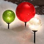 The-Lakeside-Collection-Set-of-3-Solar-Christmas-Gazing-Balls-0