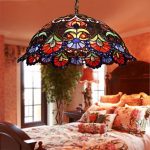 Tiffany-Pendant-Light-with-2-Light-in-Artistic-Patterned-Shade-0-0