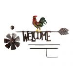 TreasureGurus-LLC-Metal-Rooster-Garden-Wind-Spinner-Farm-Windmill-0