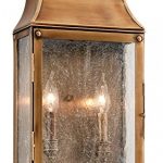 Troy-Lighting-Beacon-Hill-11-W-3-Light-Outdoor-Wall-Light-Heirloom-Brass-Finish-with-Clear-Seeded-Glass-0