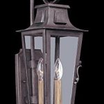 Troy-Lighting-French-Quarter-2-Light-Outdoor-Wall-Lantern-Aged-Pewter-Finish-with-Clear-Glass-by-Troy-0