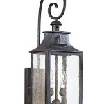 Troy-Lighting-Newton-23H-2-Light-Outdoor-Wall-Lantern-Old-Bronze-Finish-with-Clear-Seeded-Glass-by-Troy-0