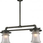 Troy-Lighting-Pearl-Street-2-Light-Outdoor-Pendant-Charred-Zinc-Finish-with-Clear-Outer-and-Frosted-Inner-Pressed-Glass-Shade-0