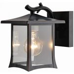 Twin-Pack-Designers-Impressions-73475-Oil-Rubbed-Bronze-Mission-Style-Outdoor-PatioPorch-Wall-Mount-Exterior-Lighting-Lantern-Fixtures-with-Clear-Glass-0-0