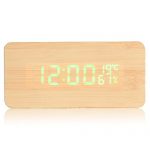 USB-Voice-Control-Wooden-Wooden-Rectangle-Temperature-LED-Digital-Alarm-Clock-Humidity-Thermometer-Model-Maize-Yellow-Wood-Green-LED-0-0
