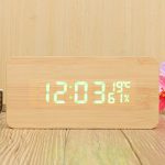 USB-Voice-Control-Wooden-Wooden-Rectangle-Temperature-LED-Digital-Alarm-Clock-Humidity-Thermometer-Model-Maize-Yellow-Wood-Green-LED-0-1