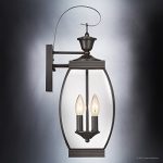 Urban-Ambiance-Luxury-Colonial-Outdoor-Wall-Light-Large-Size-21-H-x-75-W-Transitional-Style-Elements-Bowed-Design-Gorgeous-Dark-Medieval-Bronze-Finish-Beveled-Glass-UQL1171-0-2