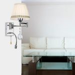 Wall-Lamp-1-Light-with-LED-Reding-light-Stainless-And-Crystal-0-1
