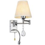 Wall-Lamp-1-Light-with-LED-Reding-light-Stainless-And-Crystal-0-3