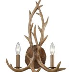 Wall-Sconces-2-Light-with-Wood-Brown-Finish-Candelabra-14-inch-120-Watts-World-of-Lamp-0