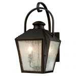 Westinghouse-6321500-Valley-Forge-Two-Light-Outdoor-Wall-Lantern-Oil-Rubbed-Bronze-Finish-with-Clear-Seeded-Glass-0