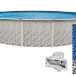 Wilbar-Meadows-Reprieve-12-Foot-Round-Above-Ground-Swimming-Pool-52-Inch-Height-Resin-Protected-Steel-Sided-Walls-Bundle-with-Bedrock-Pattern-25-Gauge-Overlap-Liner-and-Widemouth-Skimmer-0
