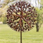 Wind-Weather-KA6914-Outdoor-Tree-of-Life-Metal-Kinetic-Sculpture-Garden-Wind-Spinner-24-Dia-x-1025-D-x-75-H-Antique-Copper-Finish-0