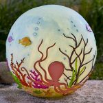 Wind-Weather-LED-Lighted-Octopus-Globe-Outdoor-Tropical-Yard-Garden-Decor-Resin-Construction-Sculpted-3D-Detail-95-Dia-0