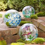 Wind-Weather-LT7649-Crackle-Glass-Balls-Set-of-3-Yard-Art-Multi-Colored-0-0