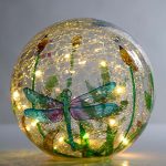 Wind-Weather-LT7649-Crackle-Glass-Balls-Set-of-3-Yard-Art-Multi-Colored-0-1