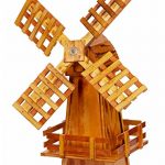 Wooden-Windmill-Small-Amish-made-with-Varnished-Burnt-Grain-Finish-0