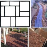 Yosoo-10-Grid-DIY-Walkway-Maker-Mold-Road-Paving-Cement-Mould-Personalized-Garden-Concrete-Paving-Mold-Driveway-Pathmate-Stone-Mold-Plastic-Black-177-x-157-x-16-0