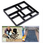 Yosoo-10-Grid-DIY-Walkway-Maker-Mold-Road-Paving-Cement-Mould-Personalized-Garden-Concrete-Paving-Mold-Driveway-Pathmate-Stone-Mold-Plastic-Black-177-x-157-x-16-0-2