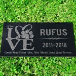 You-Left-Paw-Prints-on-Our-Hearts-Pet-Headstones-Personalized-Grave-Markers-Absolute-Black-Granite-Garden-Plaque-Engraved-with-Dog-Cat-Name-Dates-0-2